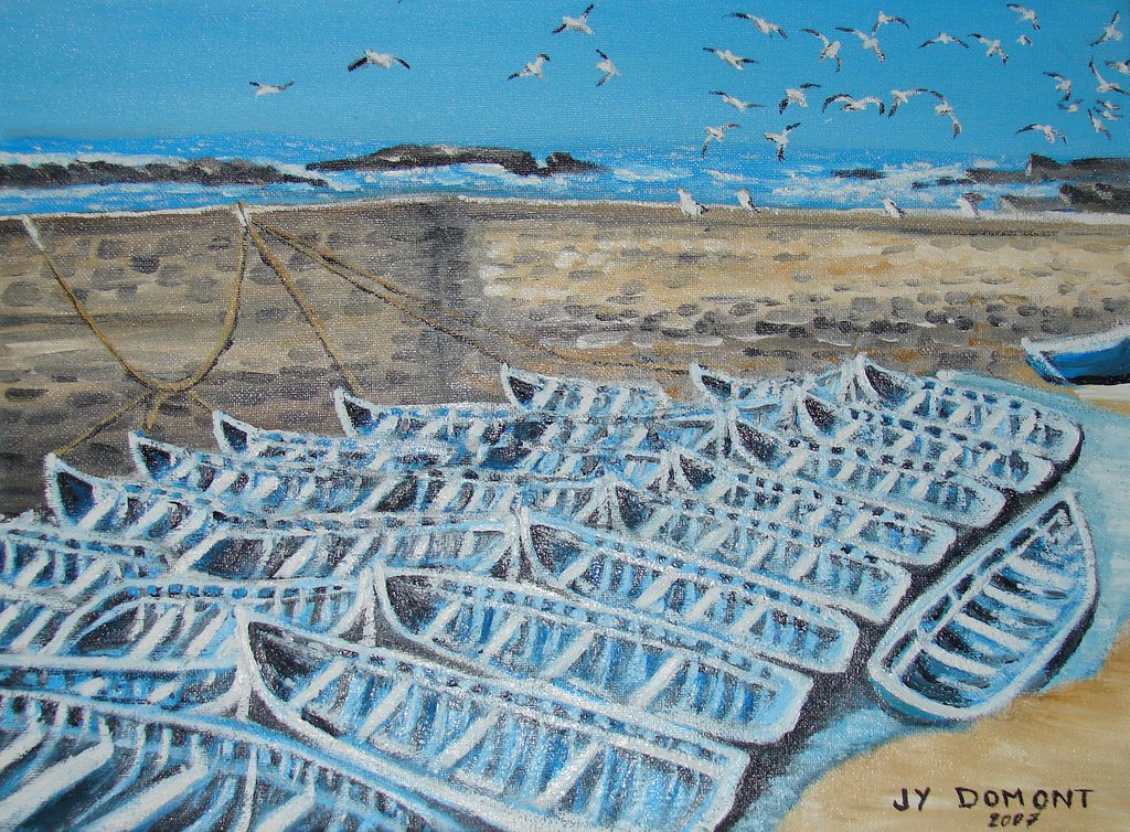 Maroc : les barques bleues d'Essaouira